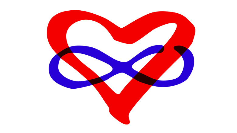 Símbolo del poliamor o el amor infinito. Fuente: Wikimedia Commons.