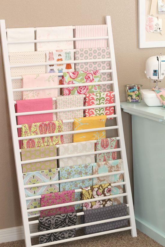 crib-side-repurposed-into-fabric-storage