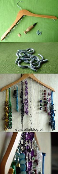 Ideas prácticas y bonitas para organizar y colgar collares