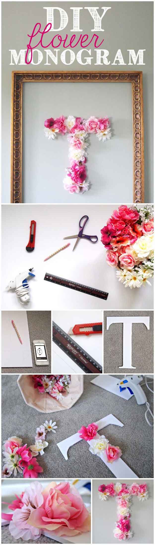 DIY-Projects-for-Teens-Bedroom-Flower-monogram1