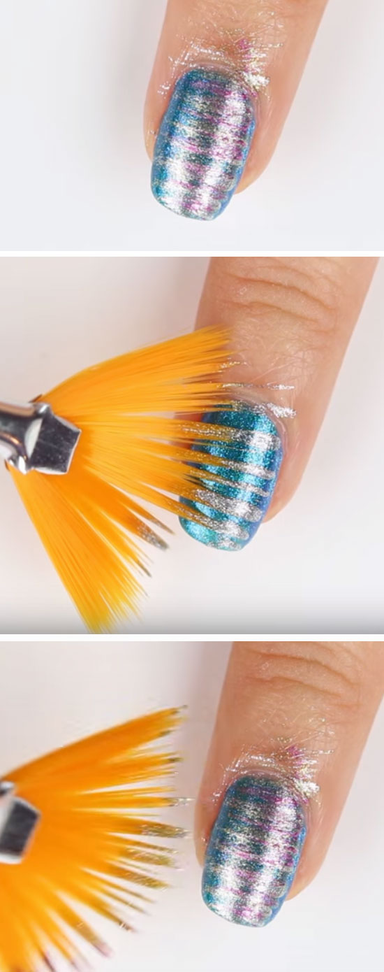 Make-Stripes-with-a-Fan-Brush