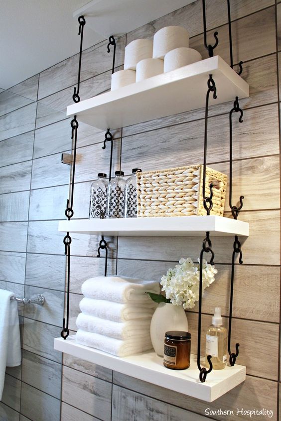 10 hermosas repisas DIY que deberías tener en tu baño