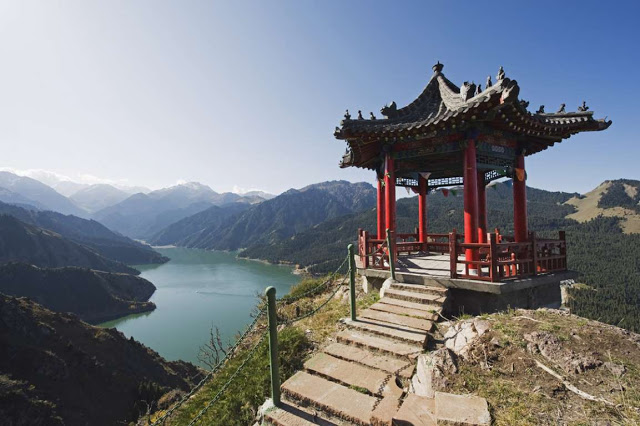 8-lago Tian Chi en Xinjiang