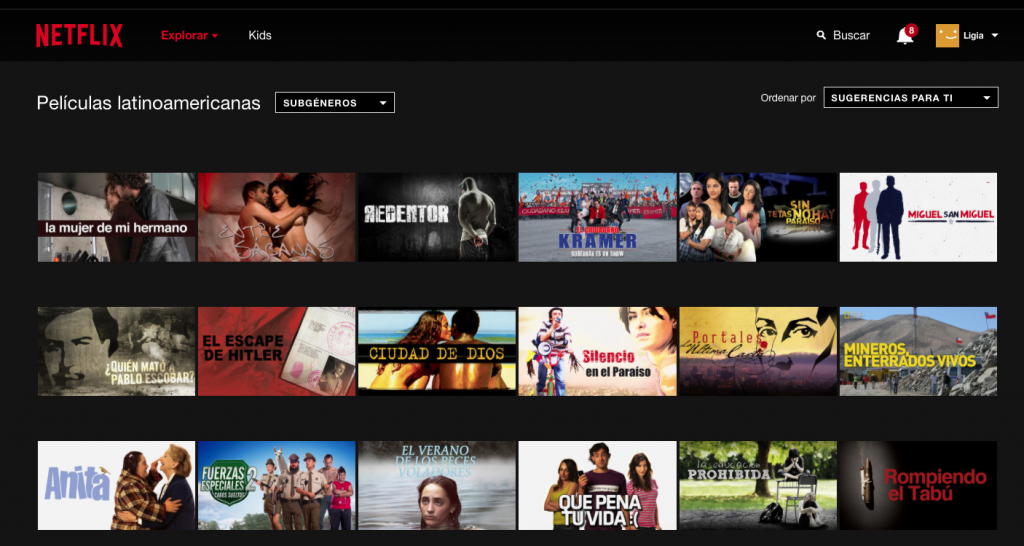 categorías ocultas en Netflix