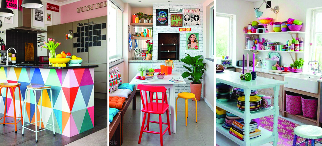 Decoraciones de cocinas coloridas que alegrarán tu dÃa mujer de 10