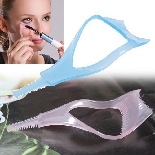 New-3-in-1-Mascara-Applicator-Guide-Tool-Eyelash-Brush-Curler-Lash-comb-Cosmetic-Tool-For