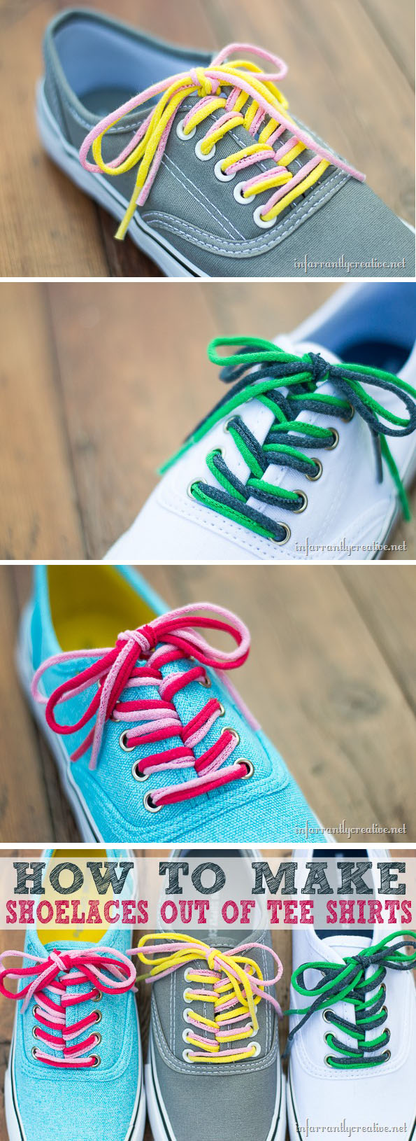 How to Make Shoelaces out of Tee Shirts at TidyMom.net