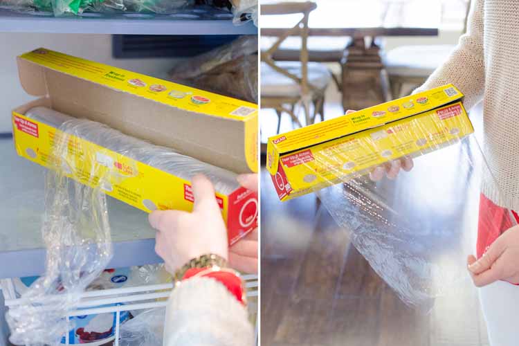 plastic-wrap-in-freezer