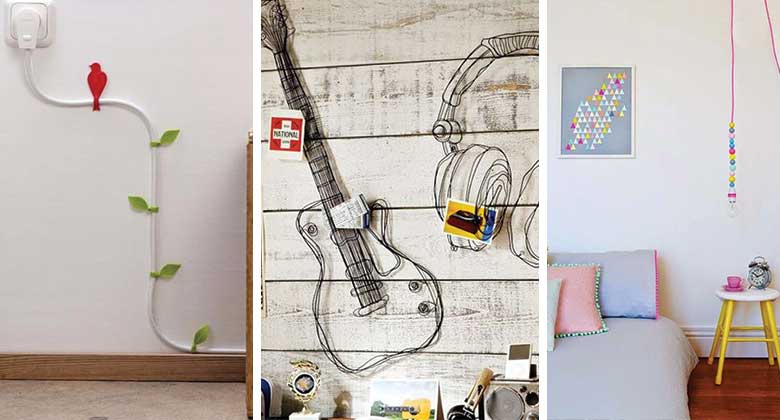 7 Practicas Ideas para Esconder o Disimular Cables  Decoración de unas,  Decoración de habitación gris, Hogar y decoración de manualidades