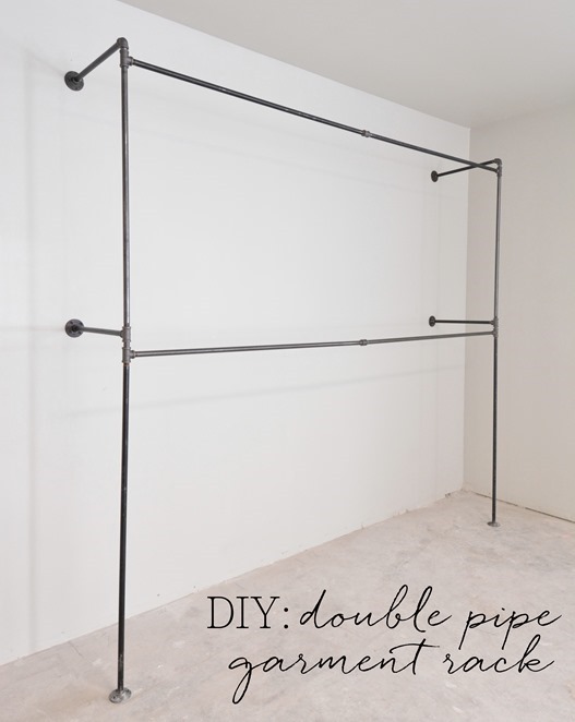 diy-double-pipe-garment-rack