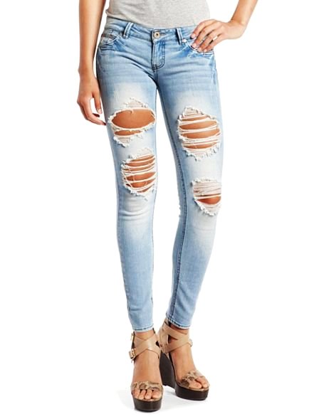 ripped skinny jeans women – blue skinny jeans women-f18079