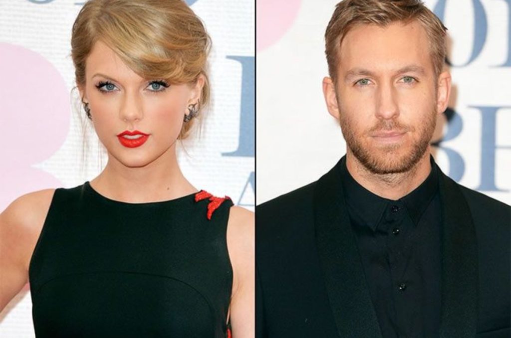 Noticias del espectáculo con Taylor Swift y Calvin Harris durante una aparición pública que avivó rumores de relación