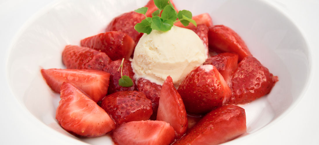 Fresas flambé
