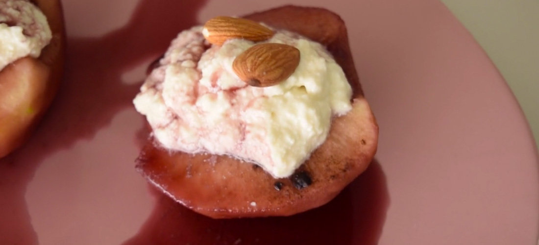 Postre de manzanas bajo en calorías