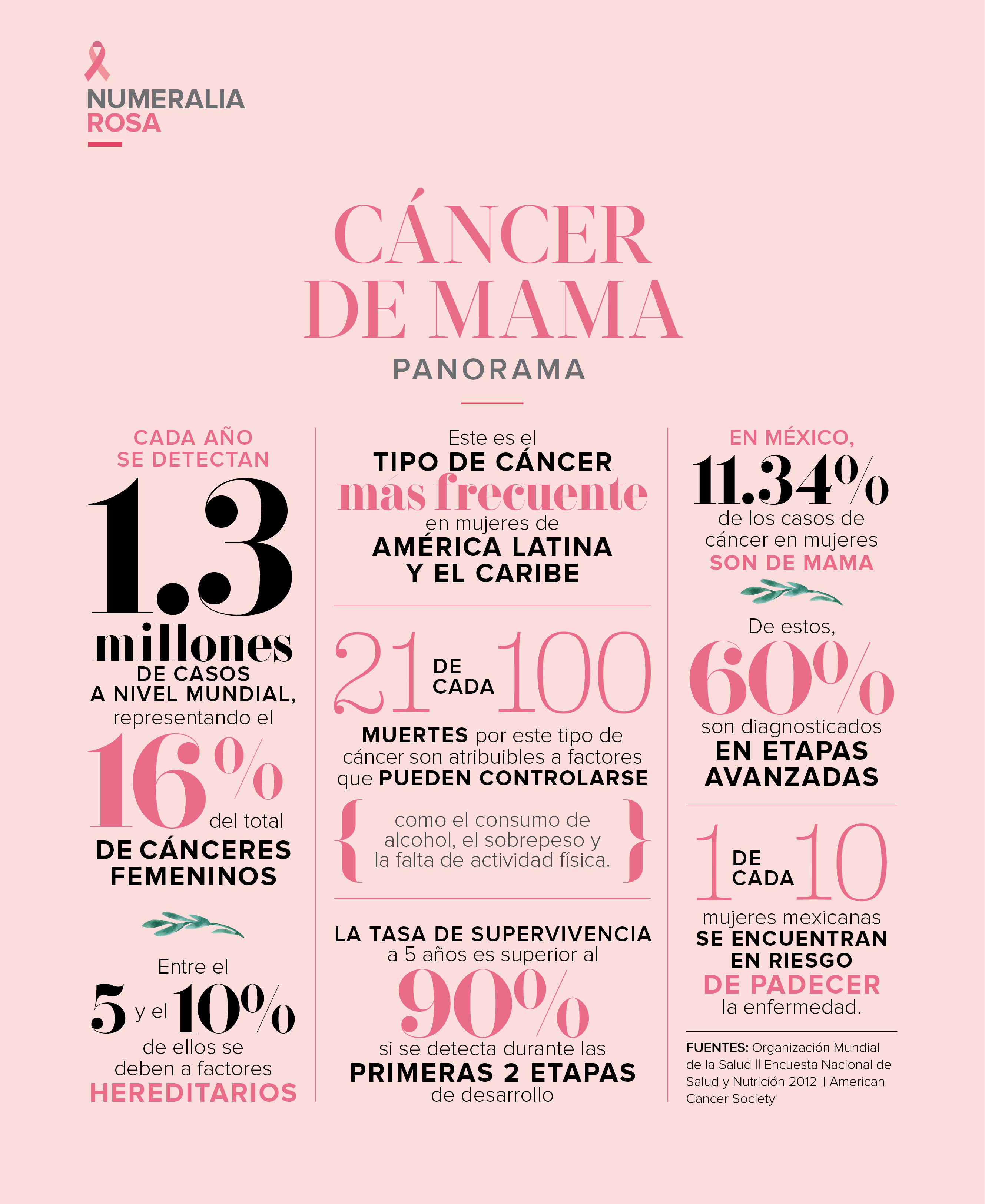 Numeralia de cáncer de mama en México