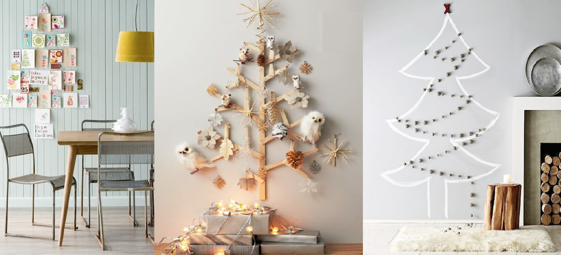 Árboles de Navidad para pared súper originales