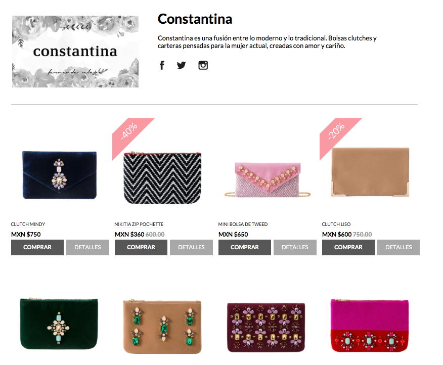 Tienda online Constantina