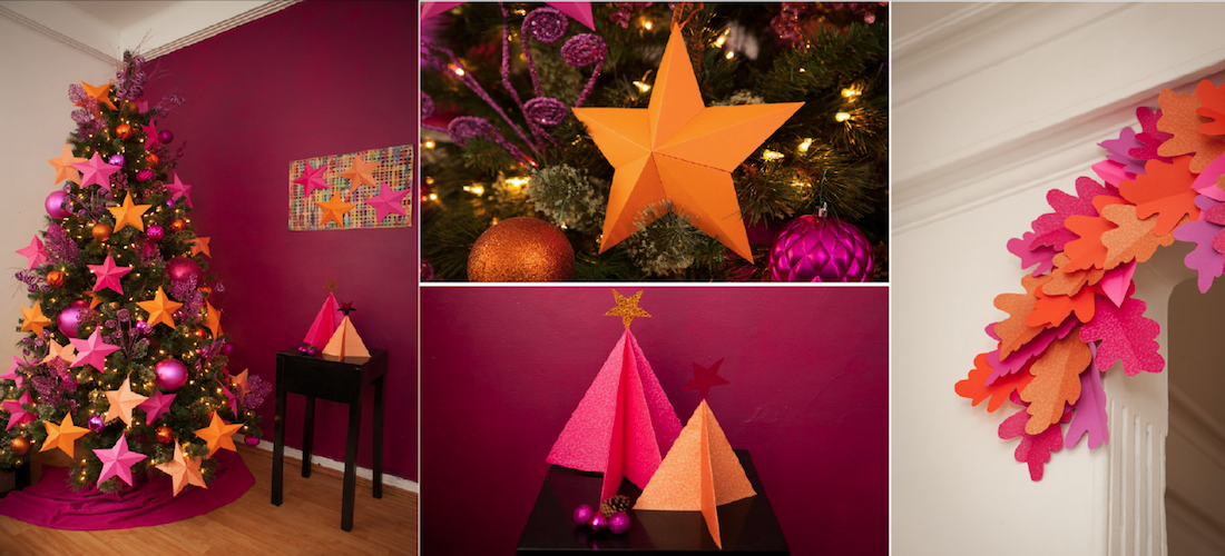 DIY: Decoración de papel para Navidad