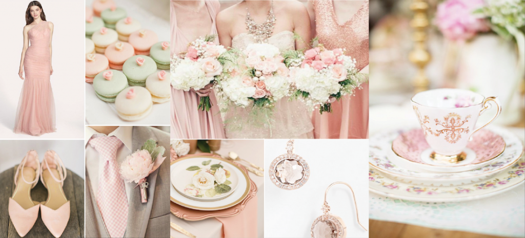 ideas para ambientar tu boda con Rose Quartz