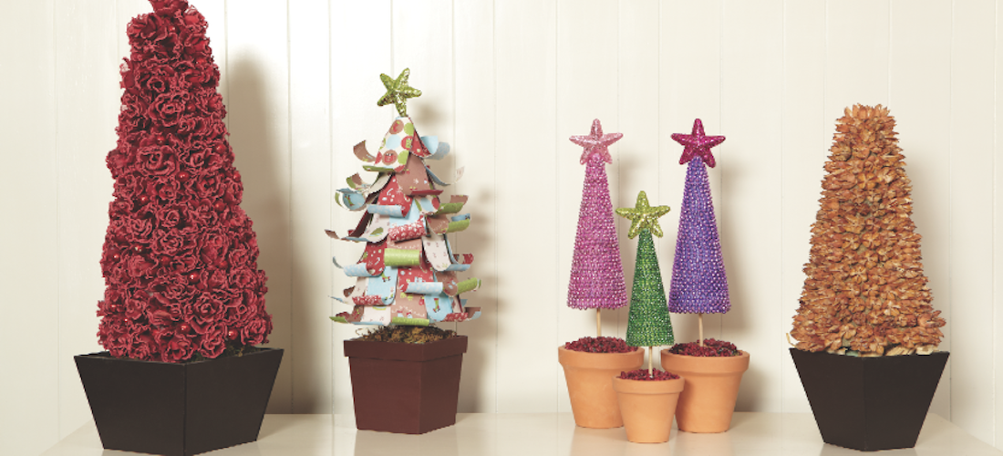 DIY: 7 Lindos árboles de Navidad miniatura