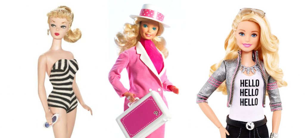 La transformación de Barbie a través de los años