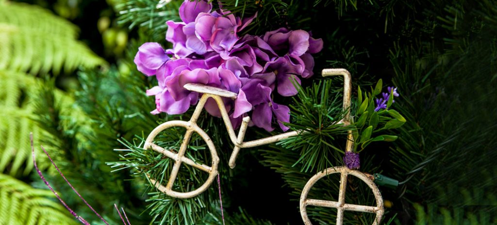 Decoración navideña ¡con bicicletas!