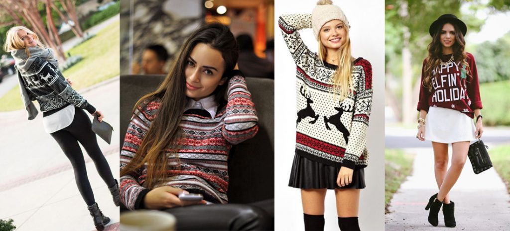 10 formas fashion de combinar tus horribles suéteres navideños