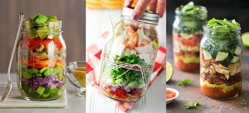5 recetas saludables que puedes transportar en un mason jar