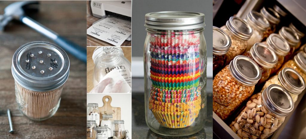 20 formas útiles de usar Mason Jars en tu cocina