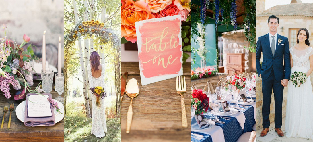 5 tendencias de color para bodas en primavera 2016