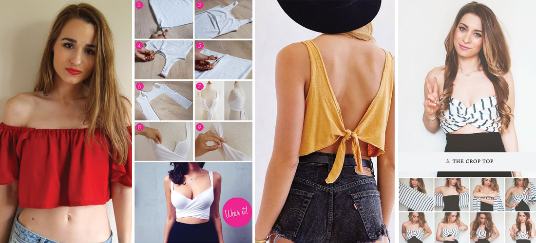 10 formas sencillas de crear tus propios crop tops