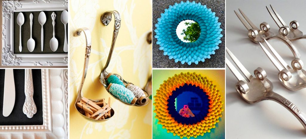 13 ideas sorprendentes de decoración reutilizando tus cubiertos