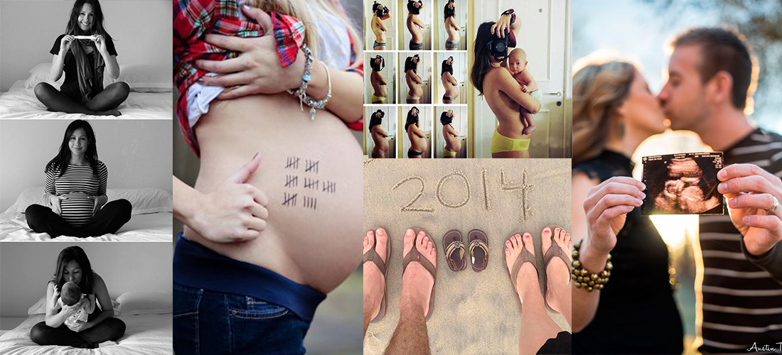 14 ideas creativas de fotos que debes de tomarte durante tu embarazo
