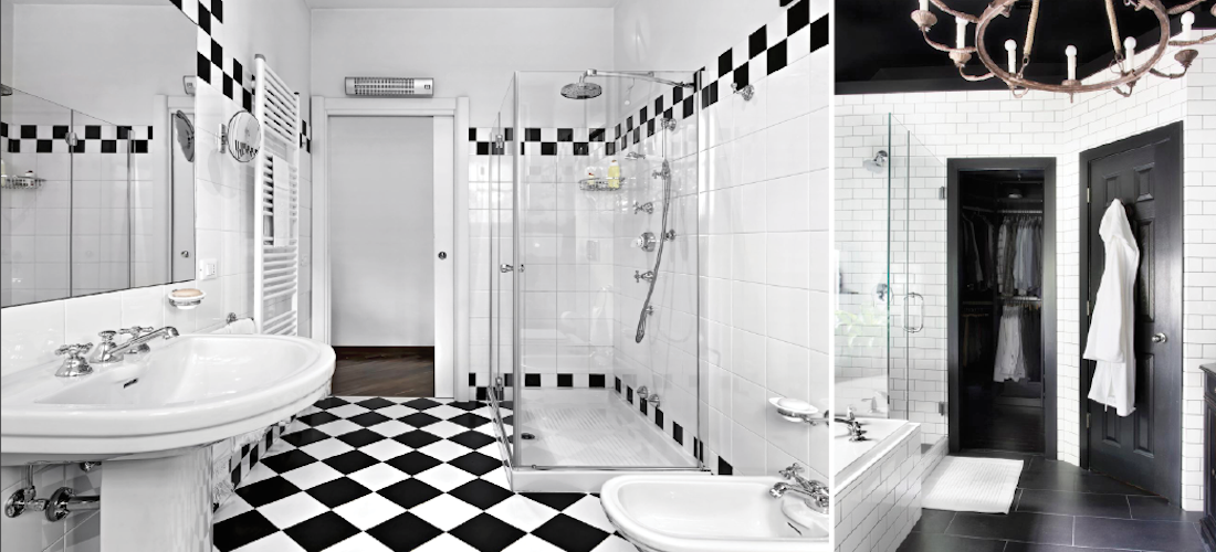 Cómo decorar tus baños en blanco y negro