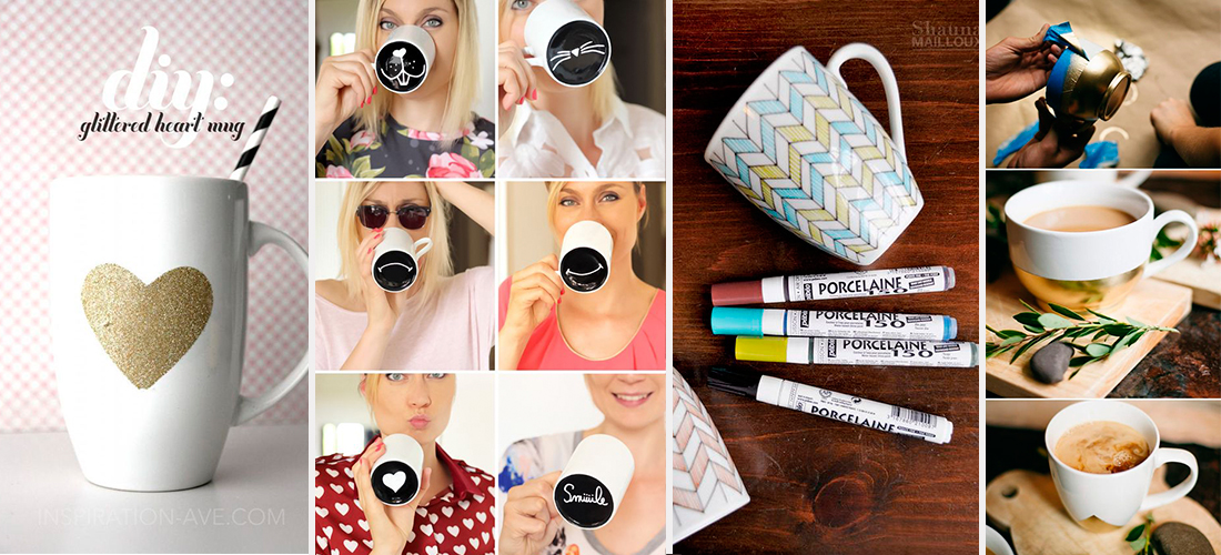 10 formas increíbles de darle vida a tus tazas blancas