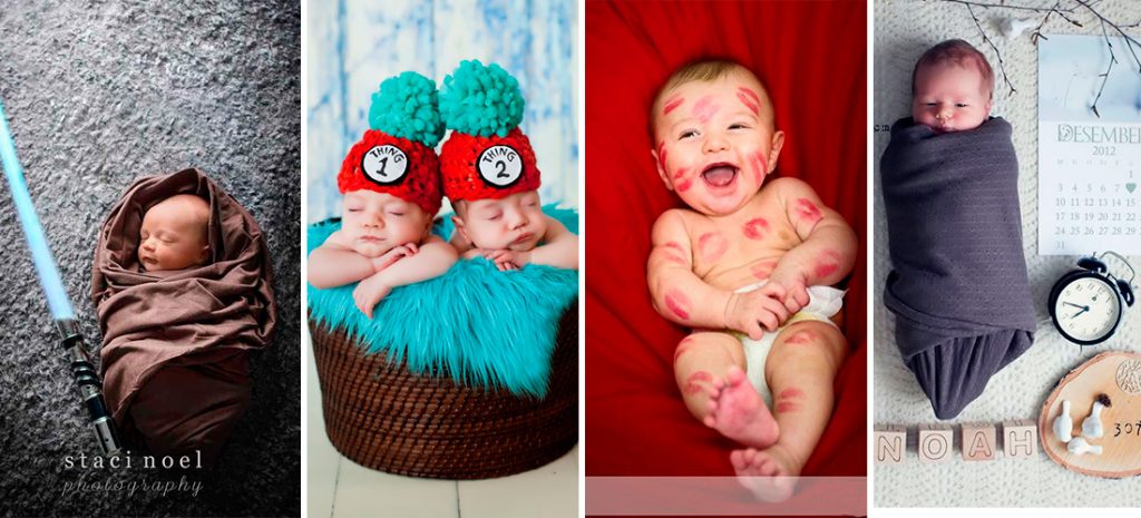 18 ideas creativas para tomarle fotos a tu bebé que salen de lo cotidiano