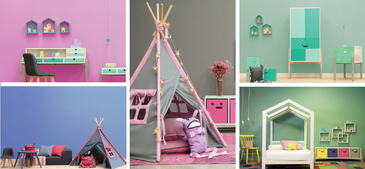 Tendencias de color en cuartos para niños