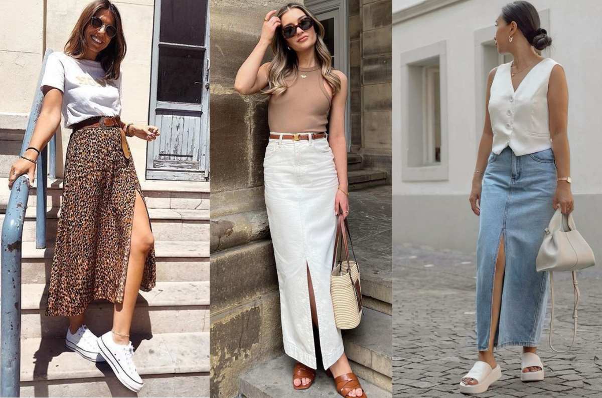 Falda con abertura: 10 formas de llevar la pieza must