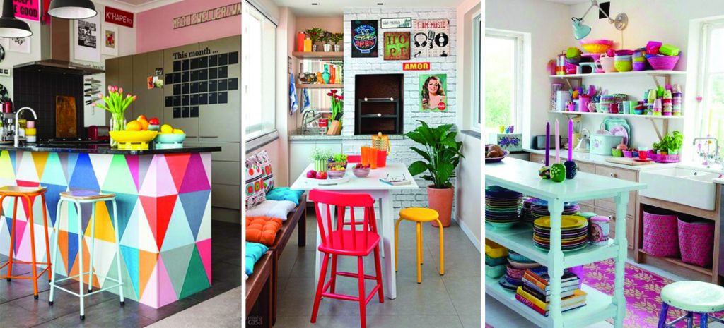 Decoraciones de cocinas coloridas que alegrarán tu día