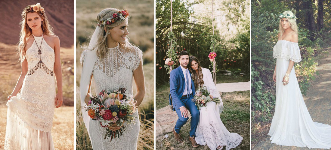 Vestidos de novia perfectos para reflejar tu estilo bohemio