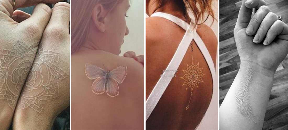 10 increíbles tatuajes con tinta blanca para amantes de lo bohemio