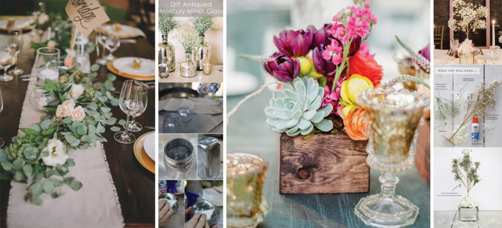 10 ideas hermosas y económicas para los centros de mesa de tu boda