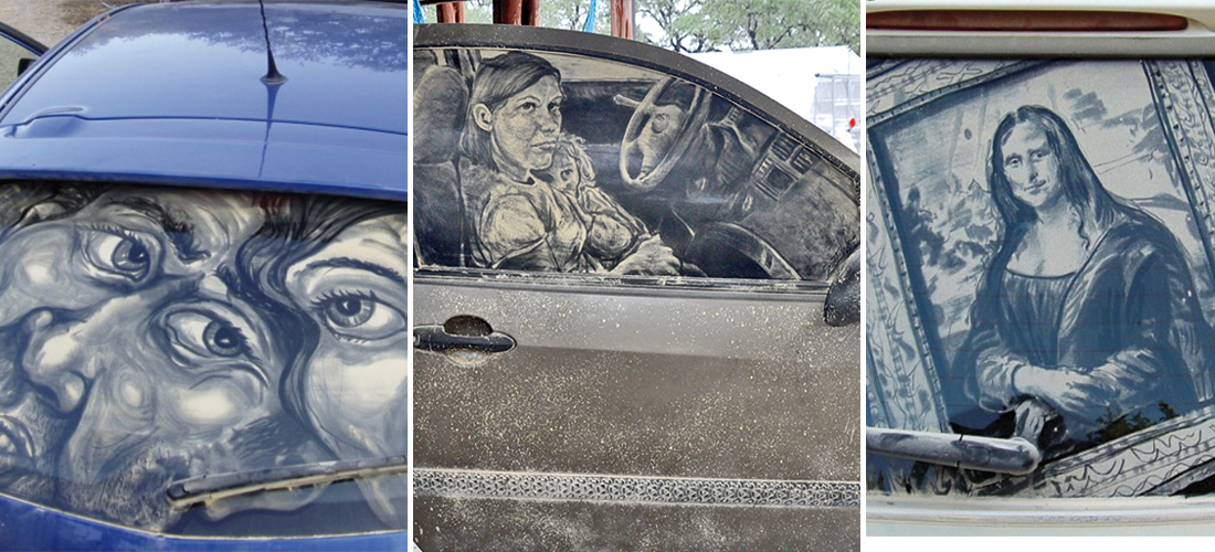Scott Wades: el arte en un coche sucio