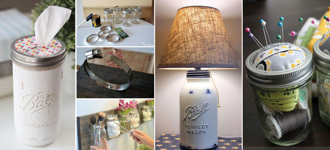 20 formas inimaginables de utilizar mason jars