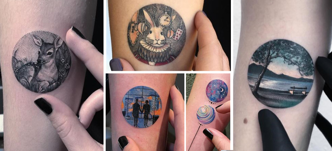 10 increíbles tatuajes dentro de círculos que vas a querer