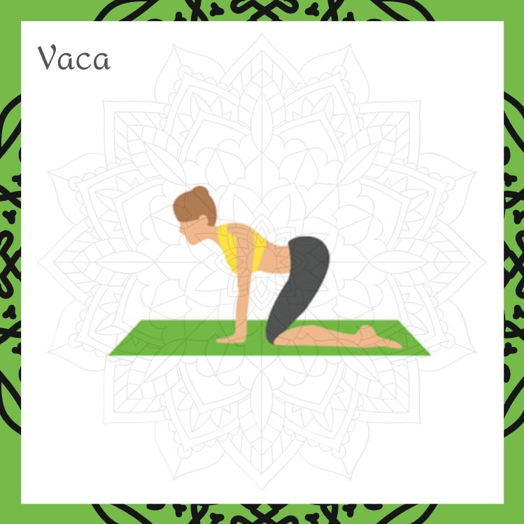 postura de yoga vaca