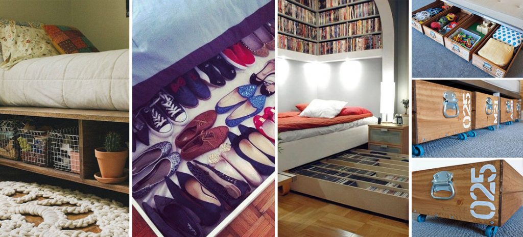 10 ingeniosas ideas para aprovechar el espacio debajo de tu cama