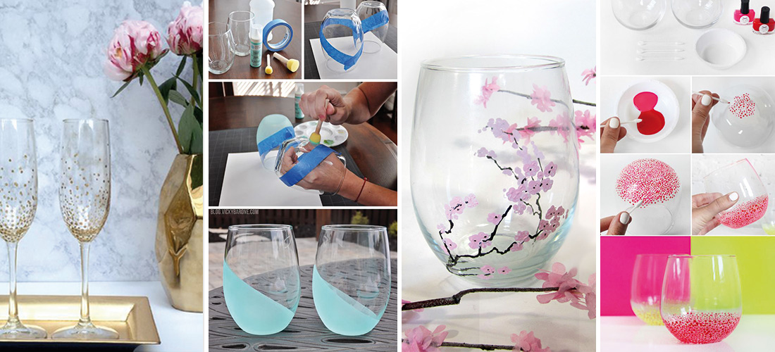 10 fabulosas y coloridas ideas para decorar tus vasos de vidrio