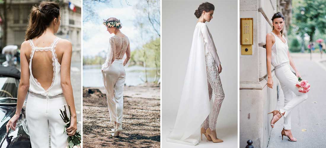 Novias en pantalones, la nueva tendencia para bodas que debes intentar