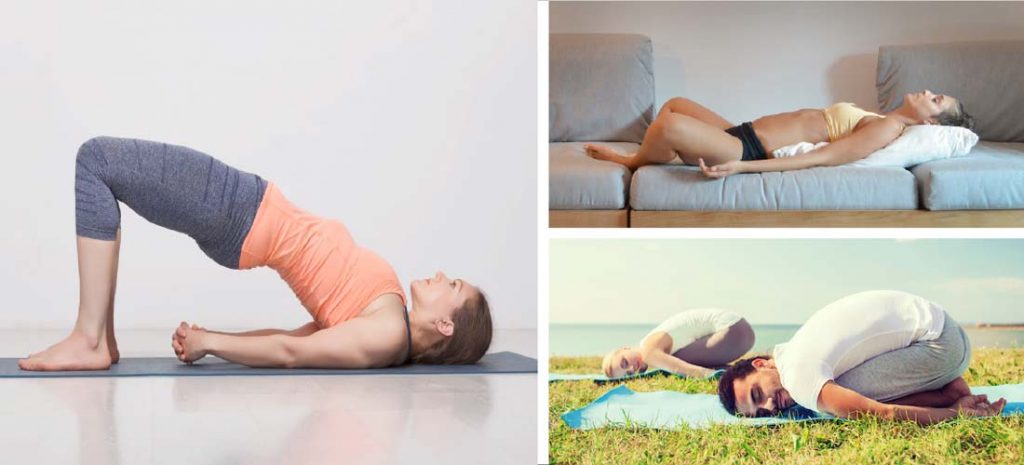 5 posturas de yoga restaurativa para relajarte al máximo